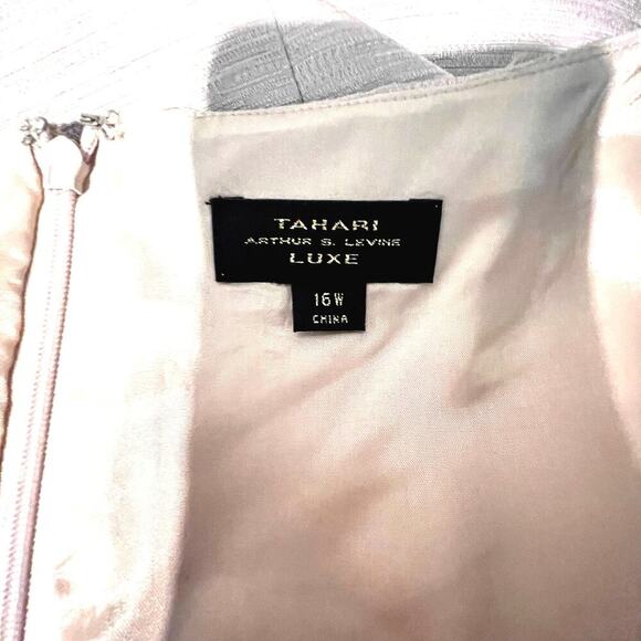 Tahari ASL, Jerry Luxe 16W Sequent Beaded Midi Shift Dress Long Jacket Set New ￼ - Picture 5 of 16